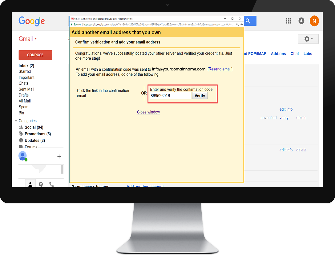 Webmail in Gmail Desktop Step 9