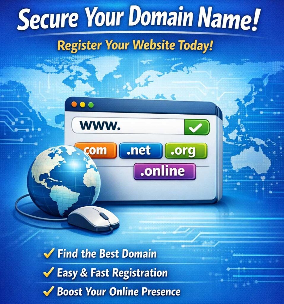 Search and Register your Domain Name - Devki Infotech